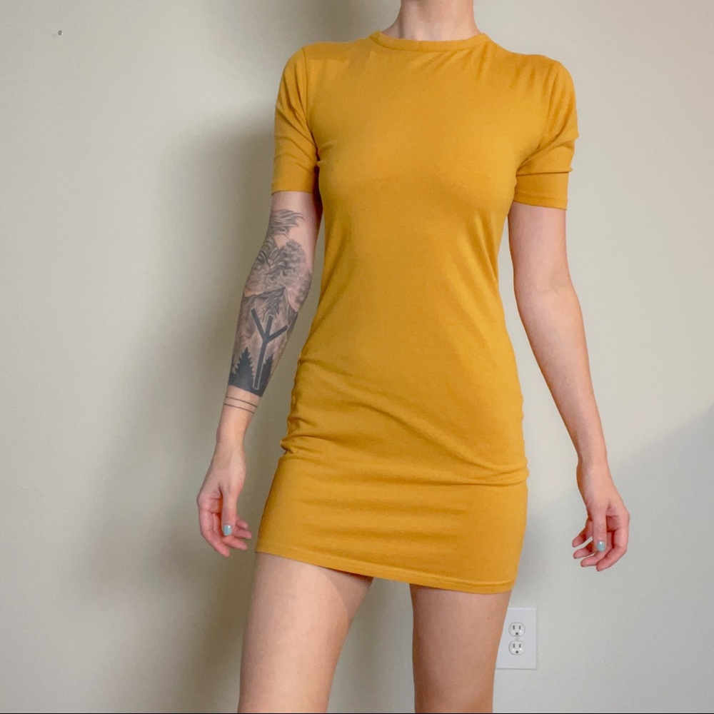 Mustard T Shirt Dress